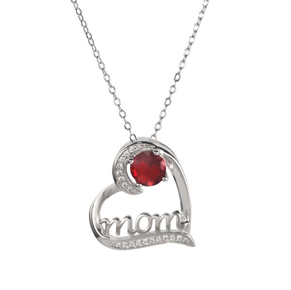 Sterling Silver Fine Jewelry Necklace Heart Zircon Necklace
