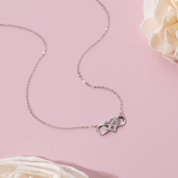 Infinity Symbol Sterling Silver Necklace - Image 2