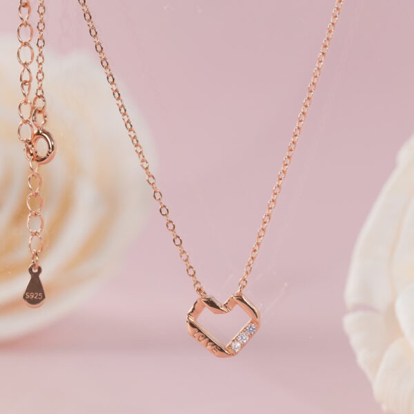 Sterling Silver Heart Necklace - Image 3