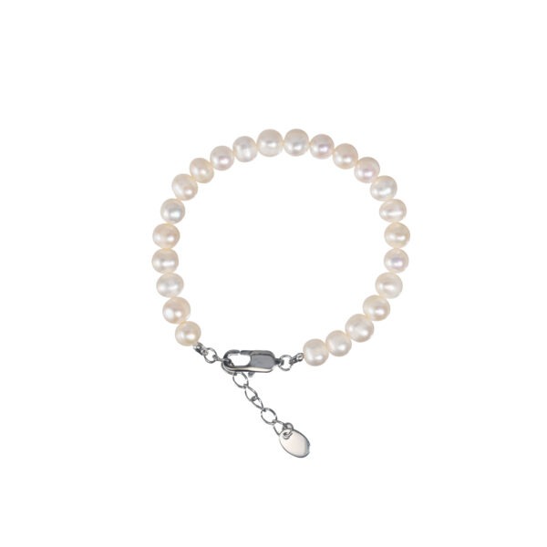 Stainless Steel Natural Freshwater Pearl Bracelet