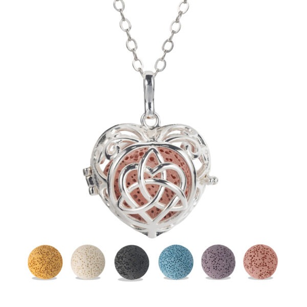 Heart Shape Necklace with Essential Oil Diffuser