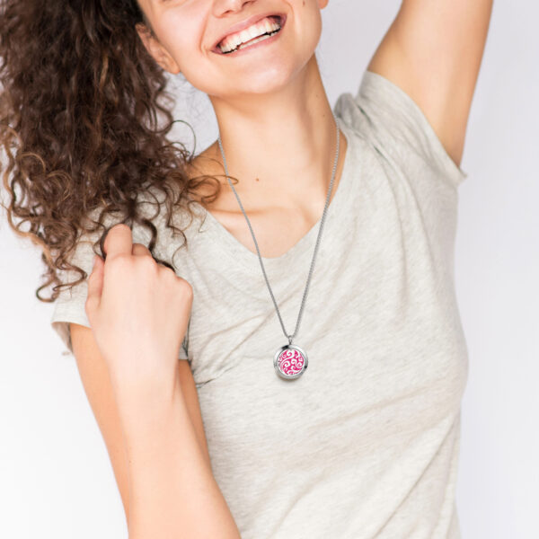 Aromatherapy Essential Oil Diffuser Necklace Ocean Wave Pattern - Image 4