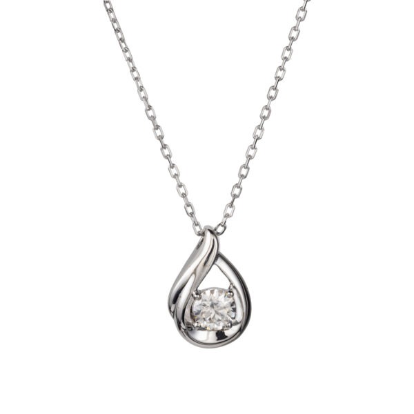 925 Sterling Silver Water Drop Pendant Necklace