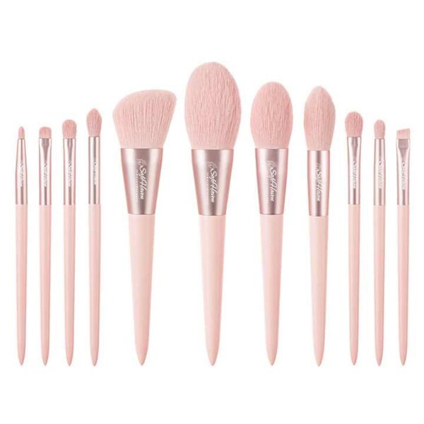 SafeHaven Rose Pink Makeup Brush Set - Image 2